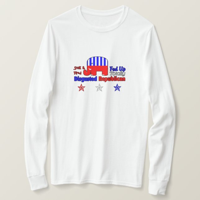 T-shirt Républicain dégoûté - Triomphe noir (Design devant)