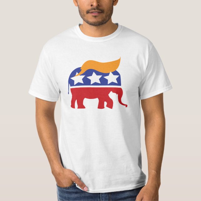 T-shirt républicain d'éléphant de Donald Trump (Devant)