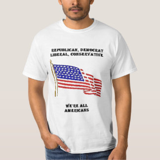 T-SHIRT RÉPUBLICAIN, DÉMOCRATE, LIBÉRAL, CONSERVATEUR,