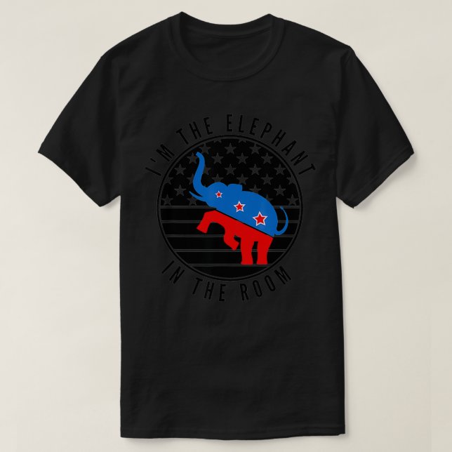 T-shirt Républicain Je suis l'éléphant dans la salle Conse (Design devant)