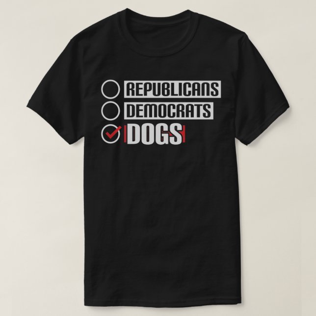 T-shirt Républicains Démocrates Voter Chiens Amoureux de l (Design devant)