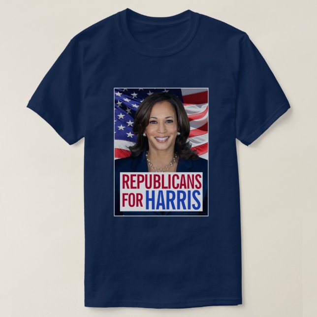 T-shirt Républicains pour le président Kamala Harris Photo (Design devant)
