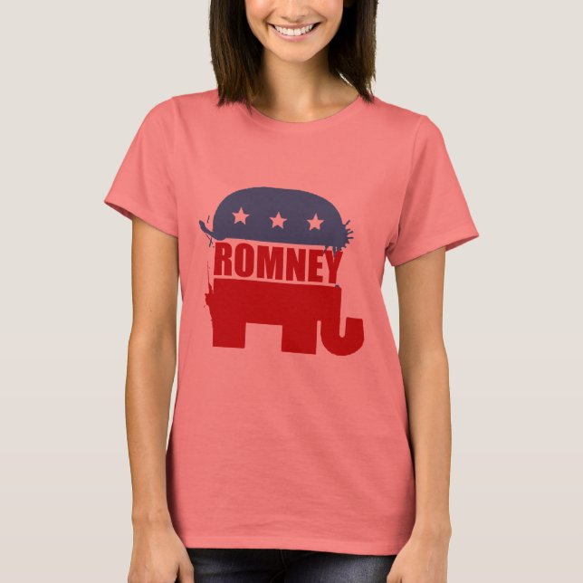 T-shirt Républicains pour Romney (Devant)