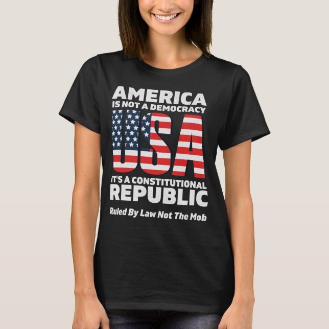 T-shirt République Constitutionnelle Dirigée Par La Loi Et (Devant)