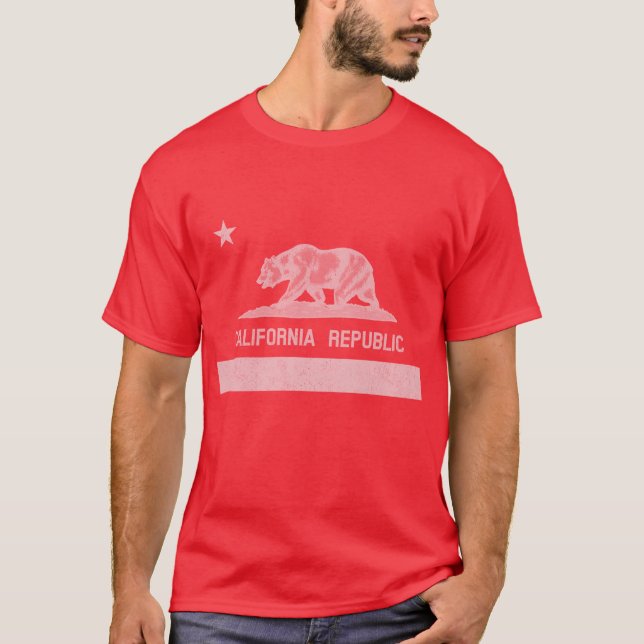 T-shirt République de Californie (Blanc) (Devant)