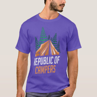 T-shirt République de camping fille des campeurs