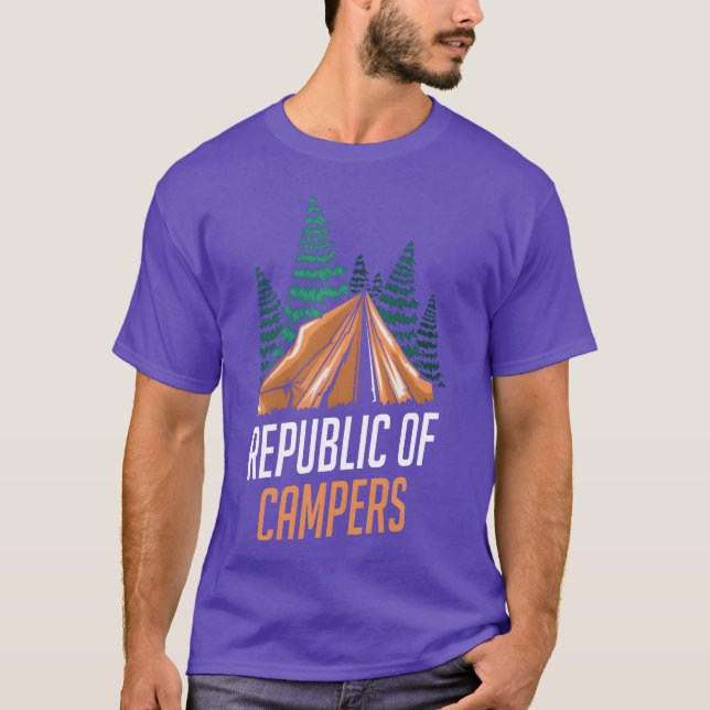 T-shirt République de camping fille des campeurs (Devant)