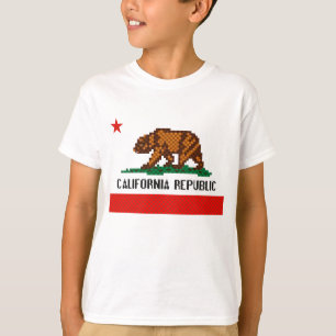 T-shirt République de la Californie de pixel