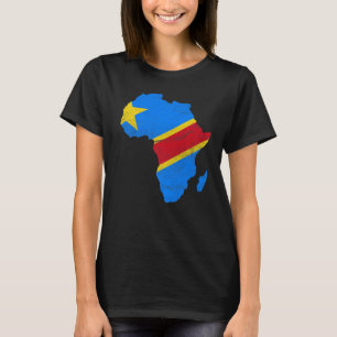 T-shirt République Démocratique Congo Drapeau Afrique Cont