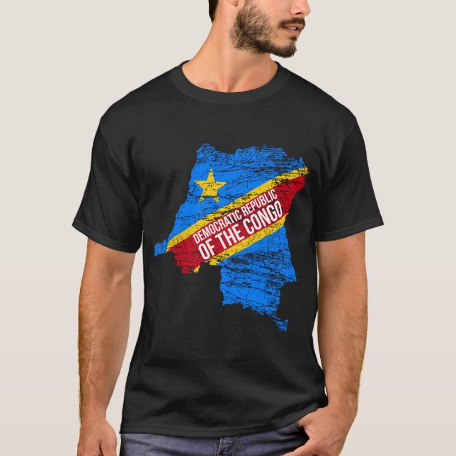 T-shirt République Démocratique Du Congo Africa Map Co. (Devant)