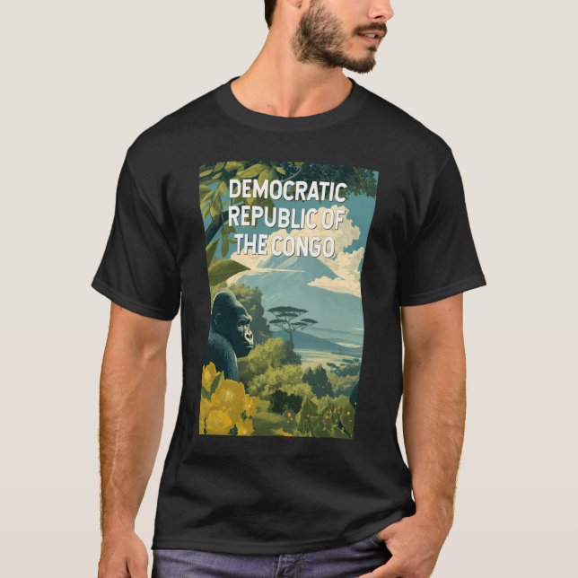 T-shirt République démocratique du Congo Illustration (Devant)