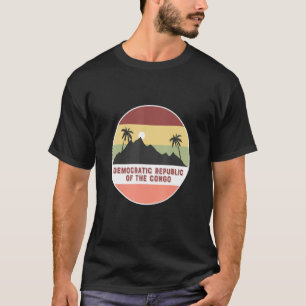 T-shirt République Démocratique Du Congo Montagne Et Palme