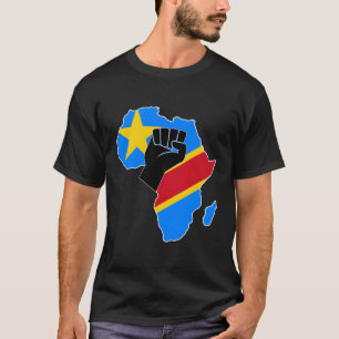 T-shirt République Démocratique Du Congo Rdc Fierté Drapea