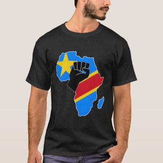 T-shirt République Démocratique Du Congo Rdc Fierté Drapea