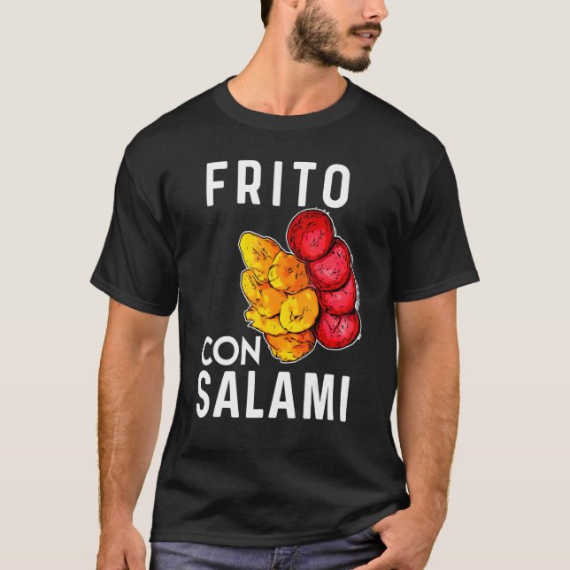T-shirt République Dominicaine Alimentation Frito Con Sala (Devant)