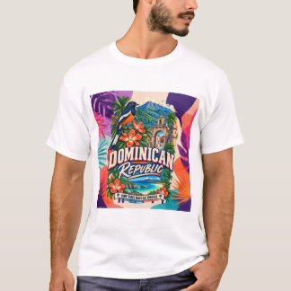 T-shirt République dominicaine Bonnes Vibrations Ont une A