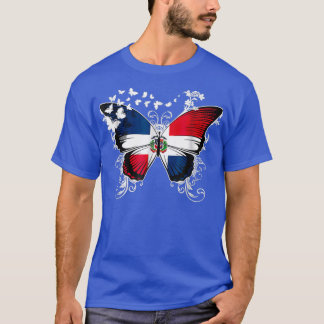 T-shirt République Dominicaine Chiffre de jupe papillon