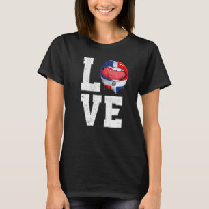 T-shirt République Dominicaine Drapeau de football Fan Lov