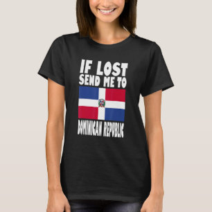 T-shirt République Dominicaine Drapeau design Si perdu env