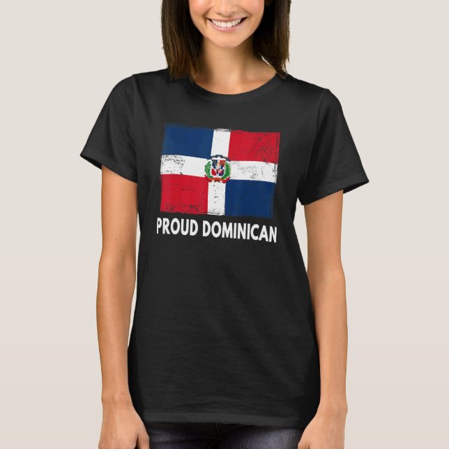 T-shirt République Dominicaine Drapeau Pour Hommes & Domin (Devant)