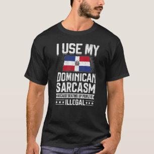 T-shirt République Dominicaine Drapeau Souvenirs pour Domi