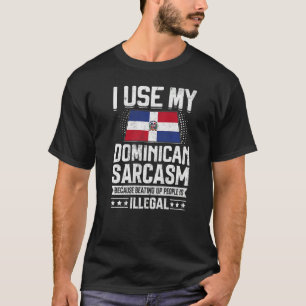 T-shirt République Dominicaine Drapeau Souvenirs pour Domi