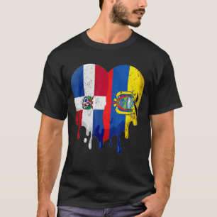 T-shirt République Dominicaine Equateur Drapeau Coeur Cito