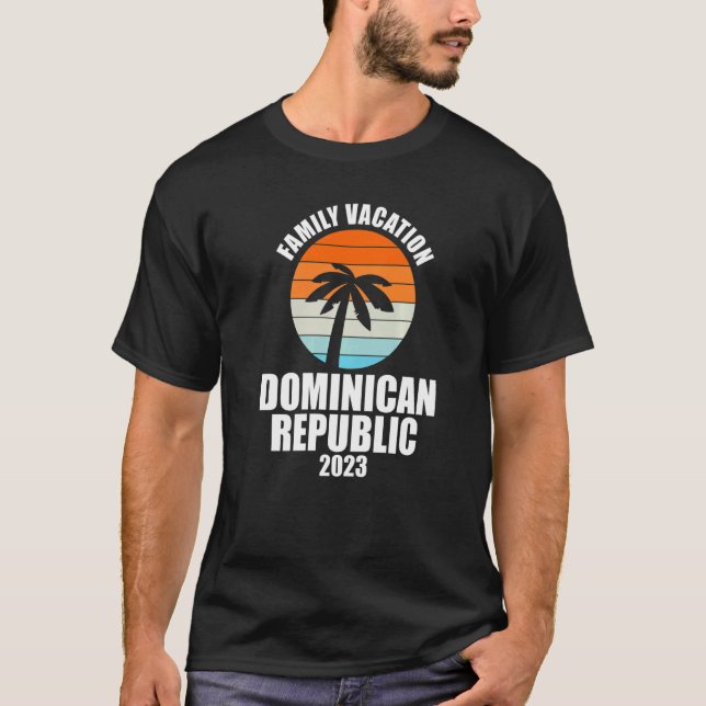 T-shirt République dominicaine Famille Vacances 2023 Corre (Devant)