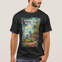 République dominicaine Illustration Voyage Art Vin