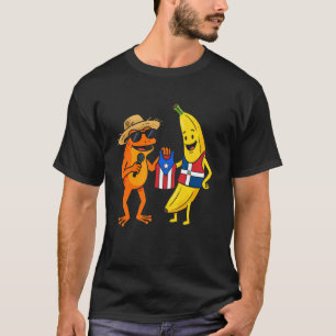 T-shirt République dominicaine Porto Rico Drapeau Grenouil