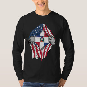 T-shirt République Dominicaine Sang en moi Drapeau dominic