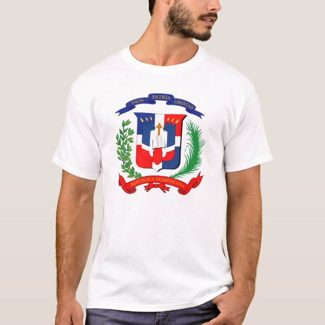 T-shirt République Dominicaine - Sceau - Drapeau - Symbole (Devant)