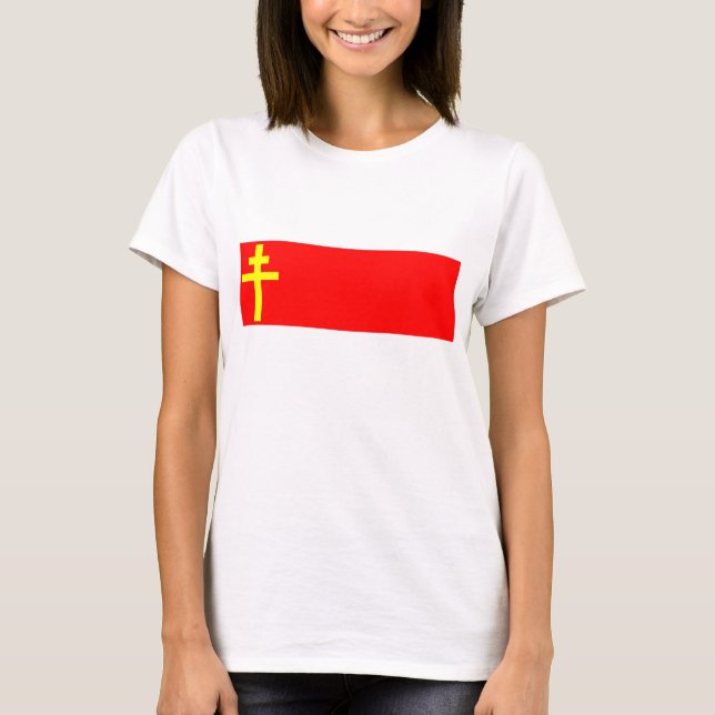 T-shirt République drapeau d'Alsace-Lorraine, France (Devant)
