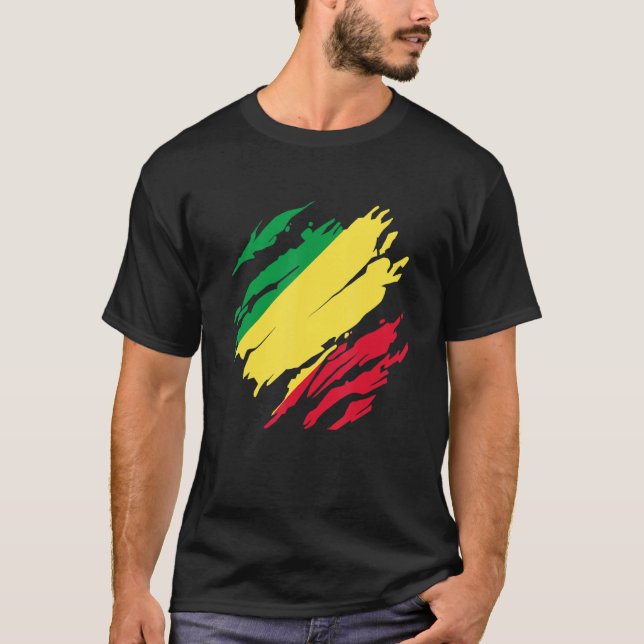 T-shirt République Drapeau Du Congo 1 (Devant)