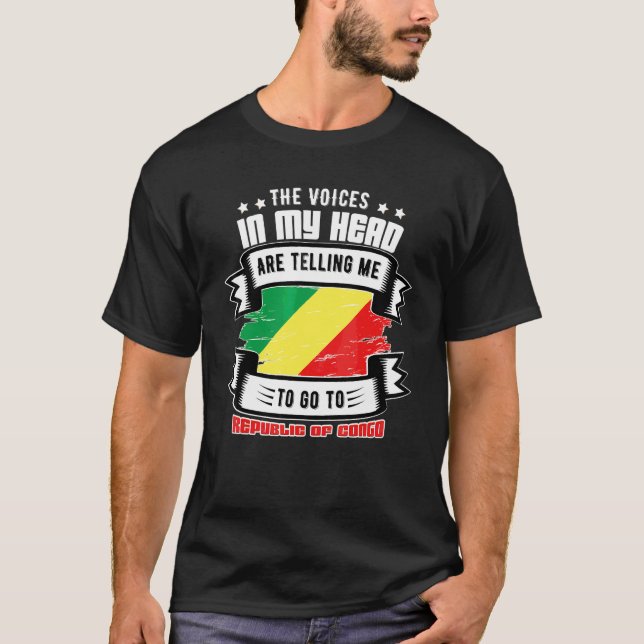 T-shirt République du Congo dans ma tête (Devant)