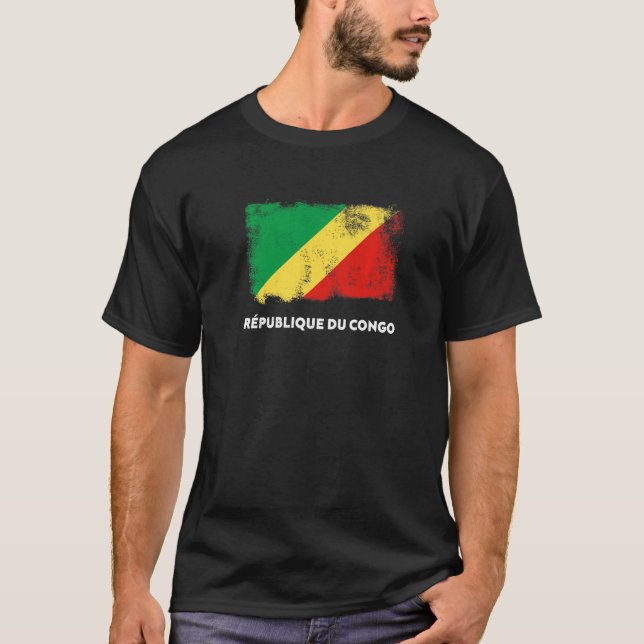 T-shirt République du Congo Drapeau République du Congo (Devant)