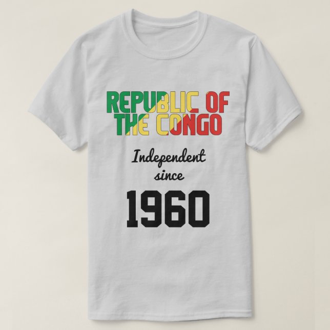 T-shirt République du Congo Fête de l'indépendance du drap (Design devant)