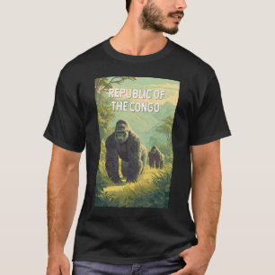 T-shirt République du Congo Illustration Voyage Art