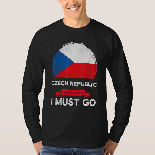 T-shirt République Tchèque Appelle Je Dois Aller Tchèque D (Devant)