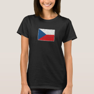 T-shirt République Tchèque Drapeau Avec Vintage Tchéquie