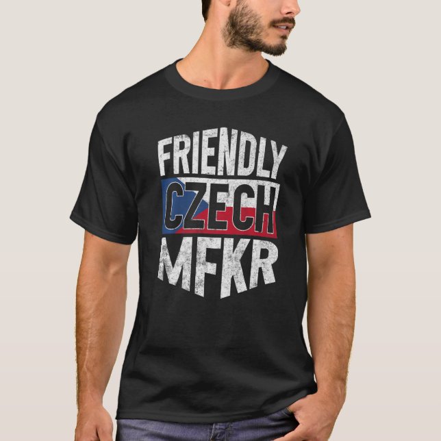 T-shirt République tchèque Drapeau Fiers Tchèques Hommes & (Devant)