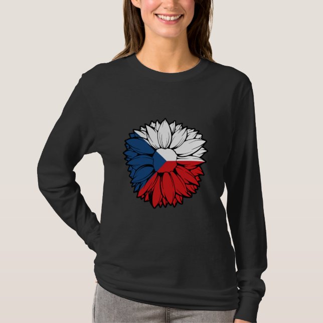 T-shirt République tchèque Drapeau Tournesol Ceska Pride t (Devant)
