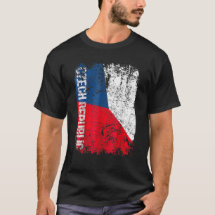 T-shirt RÉPUBLIQUE TCHÈQUE Drapeau Vintage Distressed REPU