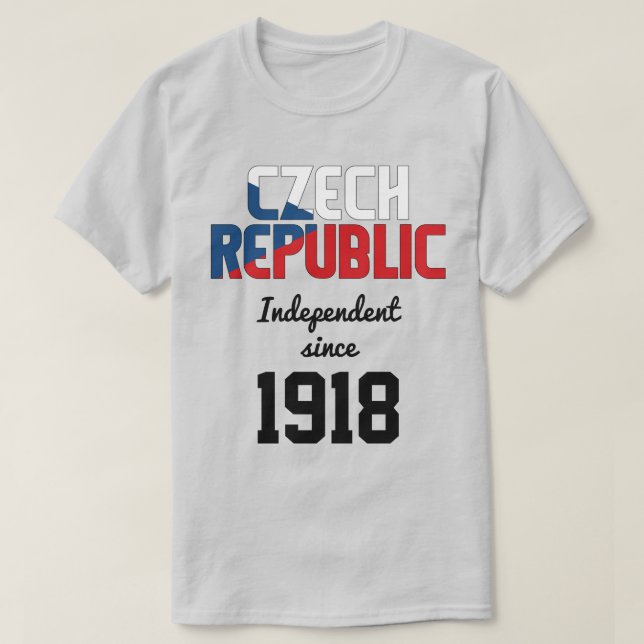 T-shirt République tchèque Fête de l'indépendance du drape (Design devant)