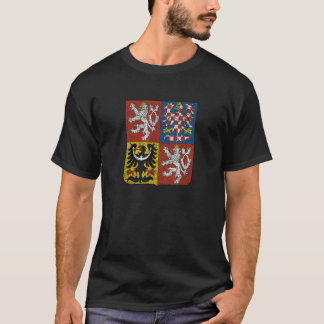 T-SHIRT RÉPUBLIQUE TCHÈQUE MANTEAU D'ARMES CZÉCHIE DRAPEAU