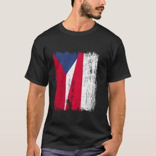T-shirt République tchèque Pologne Demi-drapeau Ancêtres t