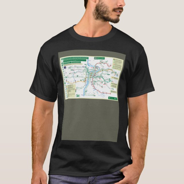 T-shirt République tchèque Prague Praha Metro Map HD (Devant)