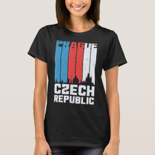 T-shirt République tchèque Prague Skyline Prague