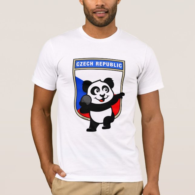 T-shirt République tchèque Shot Put Panda (Devant)
