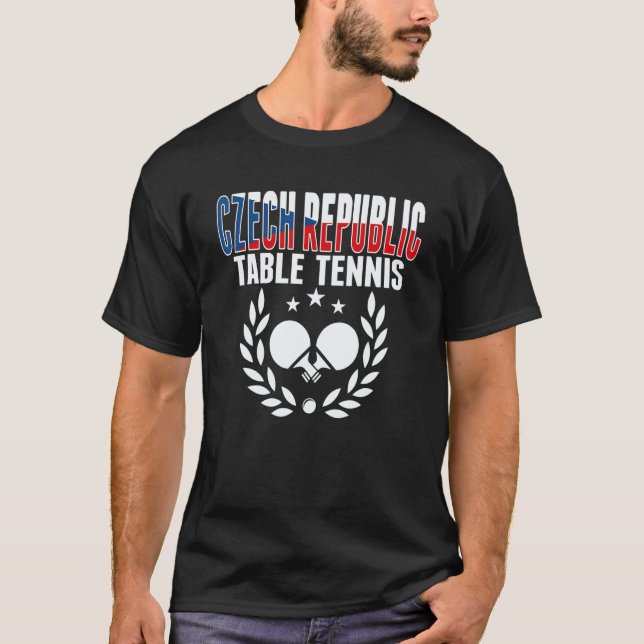 T-shirt République tchèque Tennis de Table   Supp Ping Pon (Devant)
